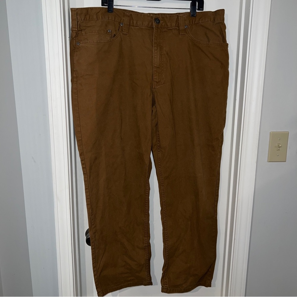 CE Schmidt Workwear Men’s 44/32 Relaxed Fit Comfort Flex Brown Jeans￼